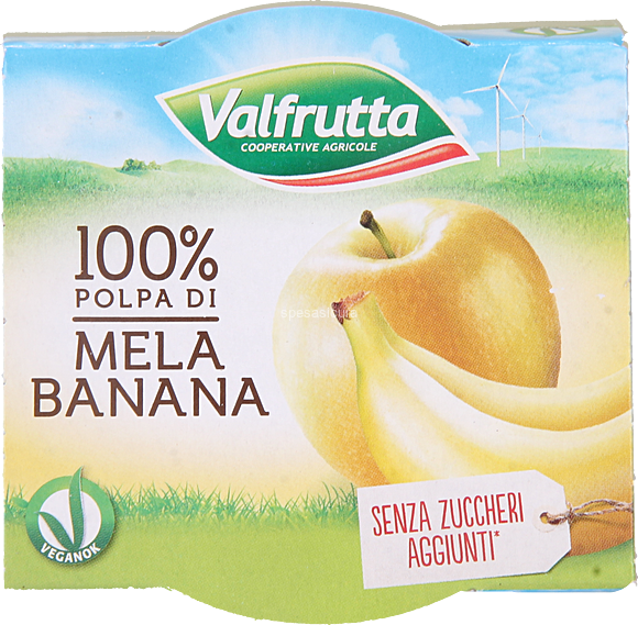 Valfrutta Polpa Mela E Banana Gr 200