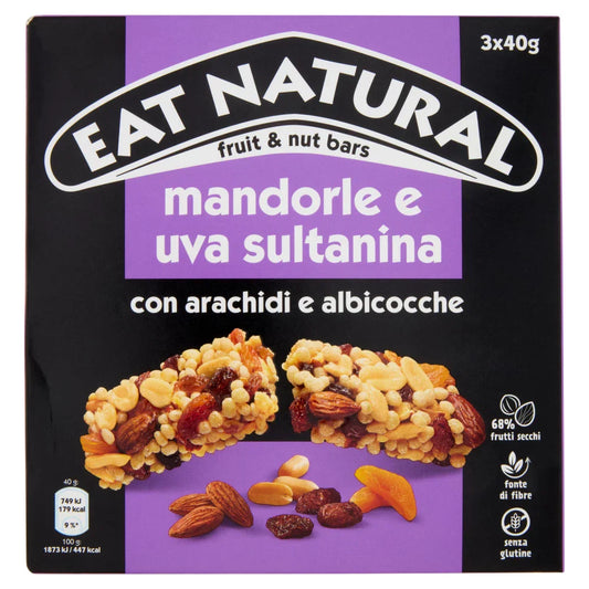 Eat Natural Barretta Cereali Mandorle E Uva Sultanina Gr.120