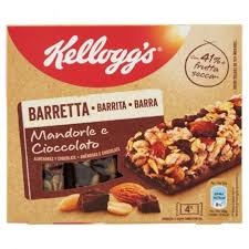 Kellog's Barretta Mandorle E Cioccolato Gr 128